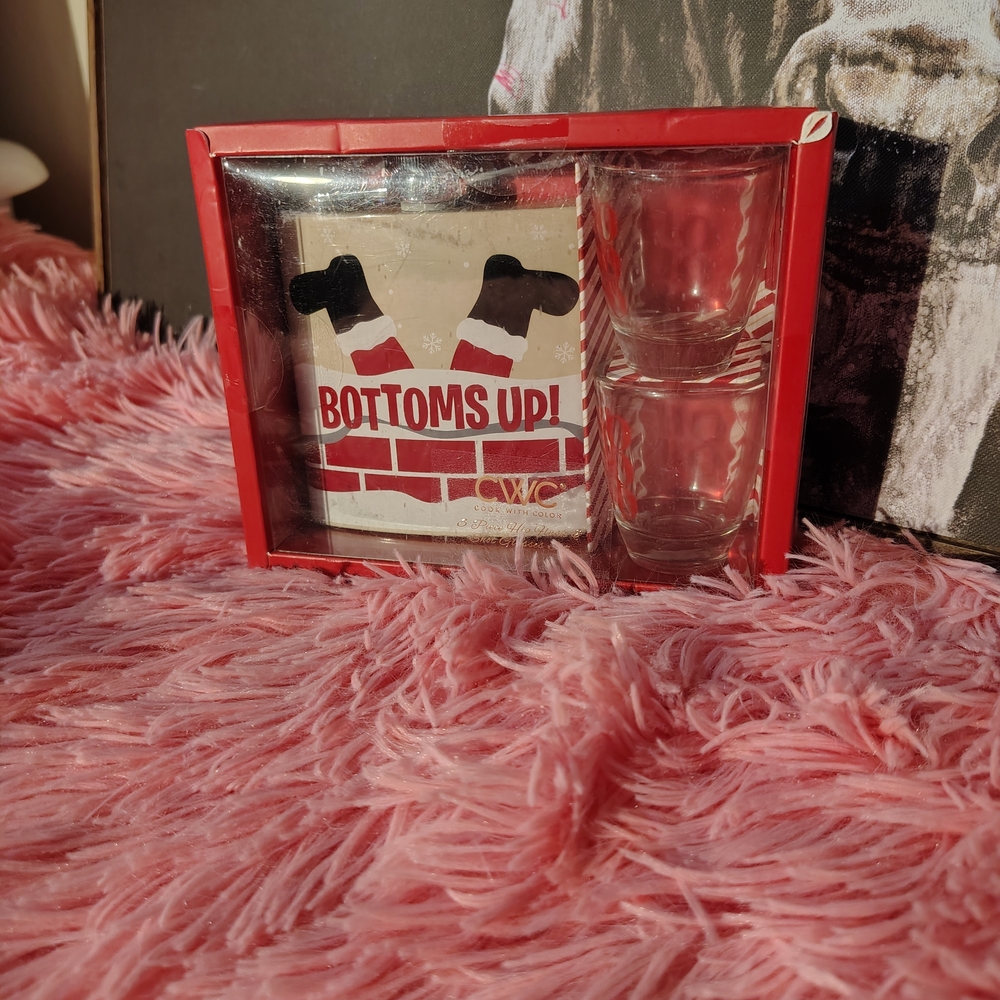 Festive Santa Shot Glass Set